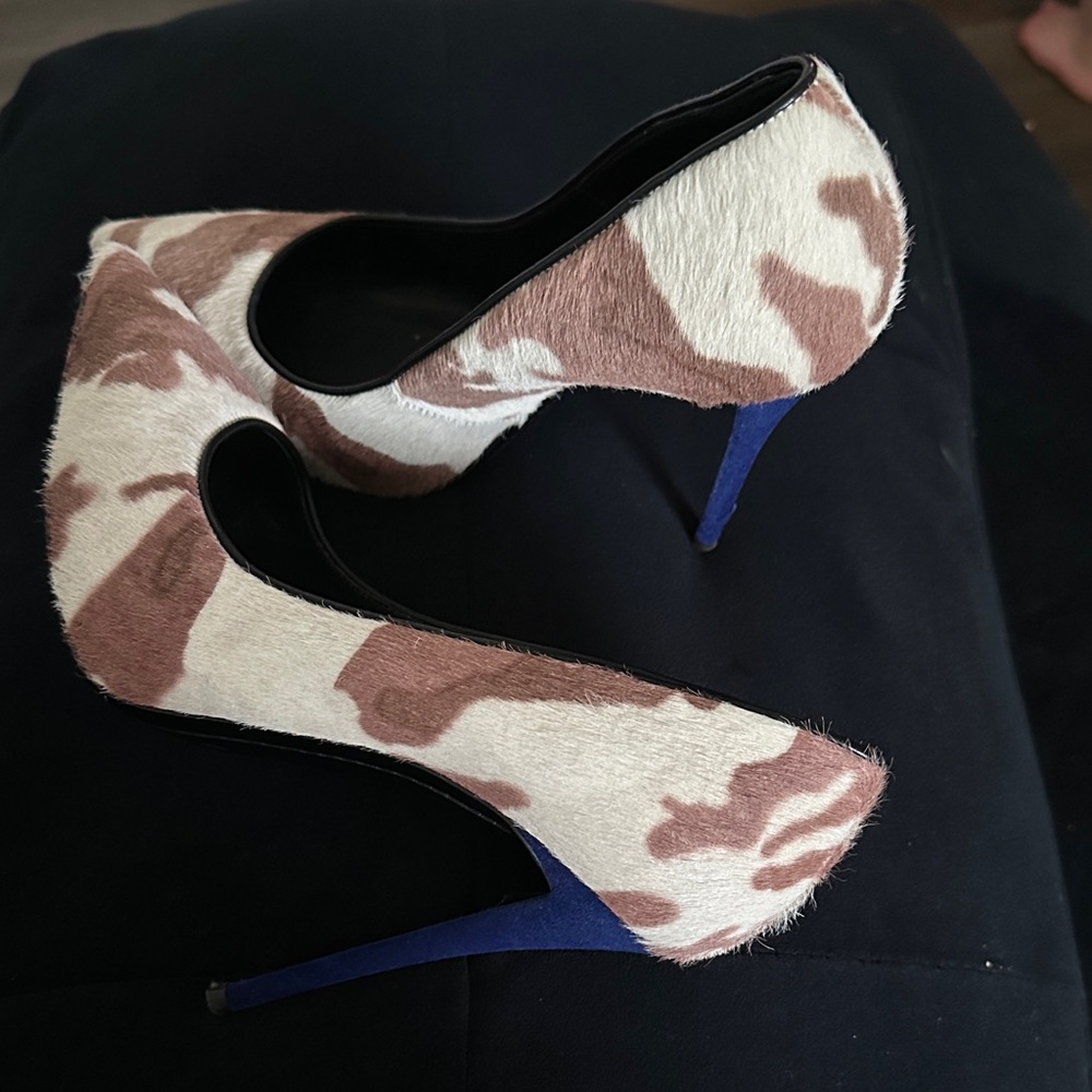 Giuseppe Zanotti Brown and Blue Heels